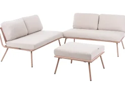 Discount Beliani Set di divani angolari da giardino 4 posti CACCAMO Beige Beige Marrone