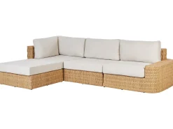 Sale Beliani Set di divani angolari da giardino 4 posti OLIVERI Rattan sintetico (PE) Beige Beige Naturale
