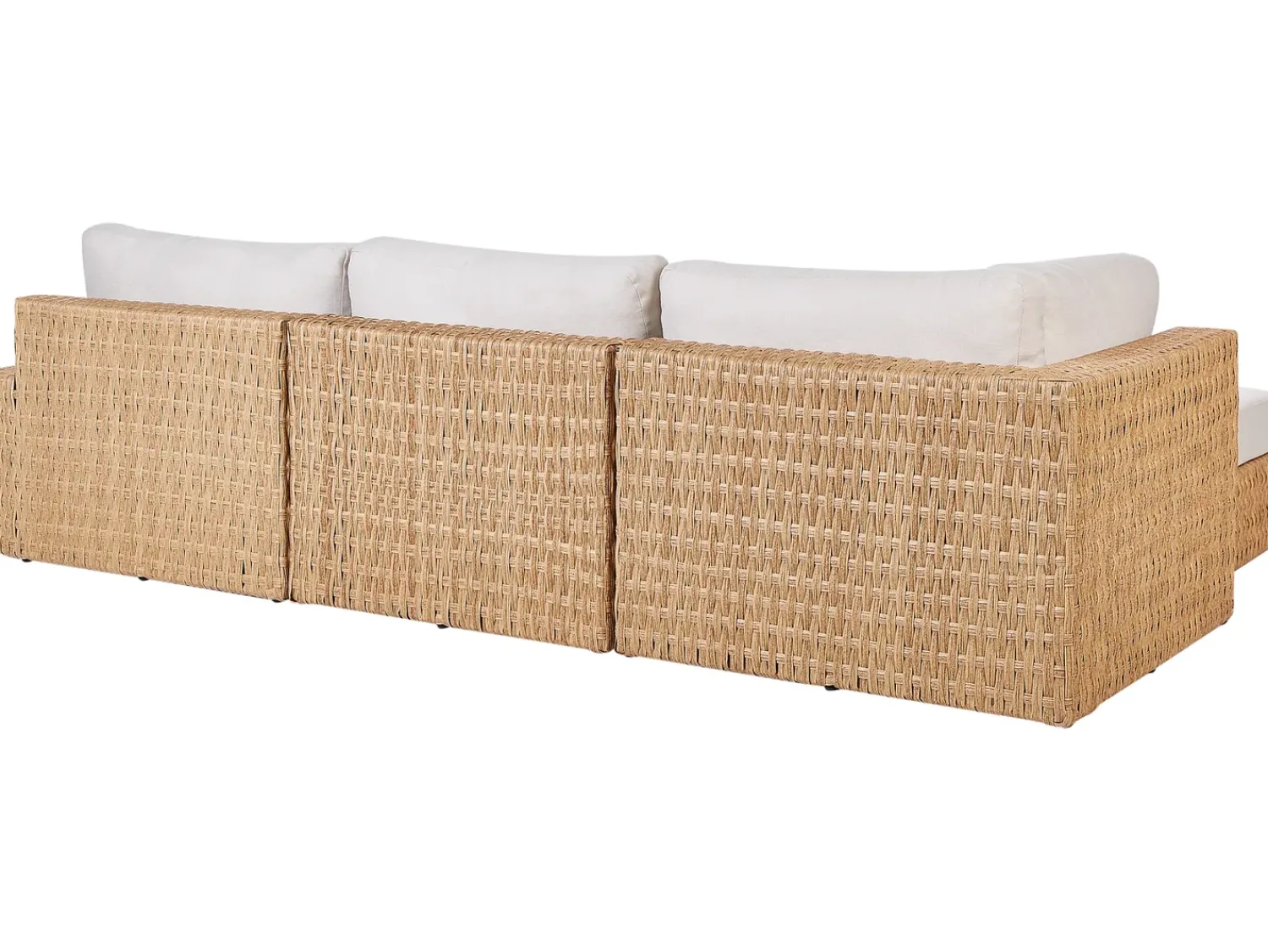 Sale Beliani Set di divani angolari da giardino 4 posti OLIVERI Rattan sintetico (PE) Beige Beige Naturale