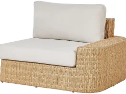 Sale Beliani Set di divani angolari da giardino 4 posti OLIVERI Rattan sintetico (PE) Beige Beige Naturale