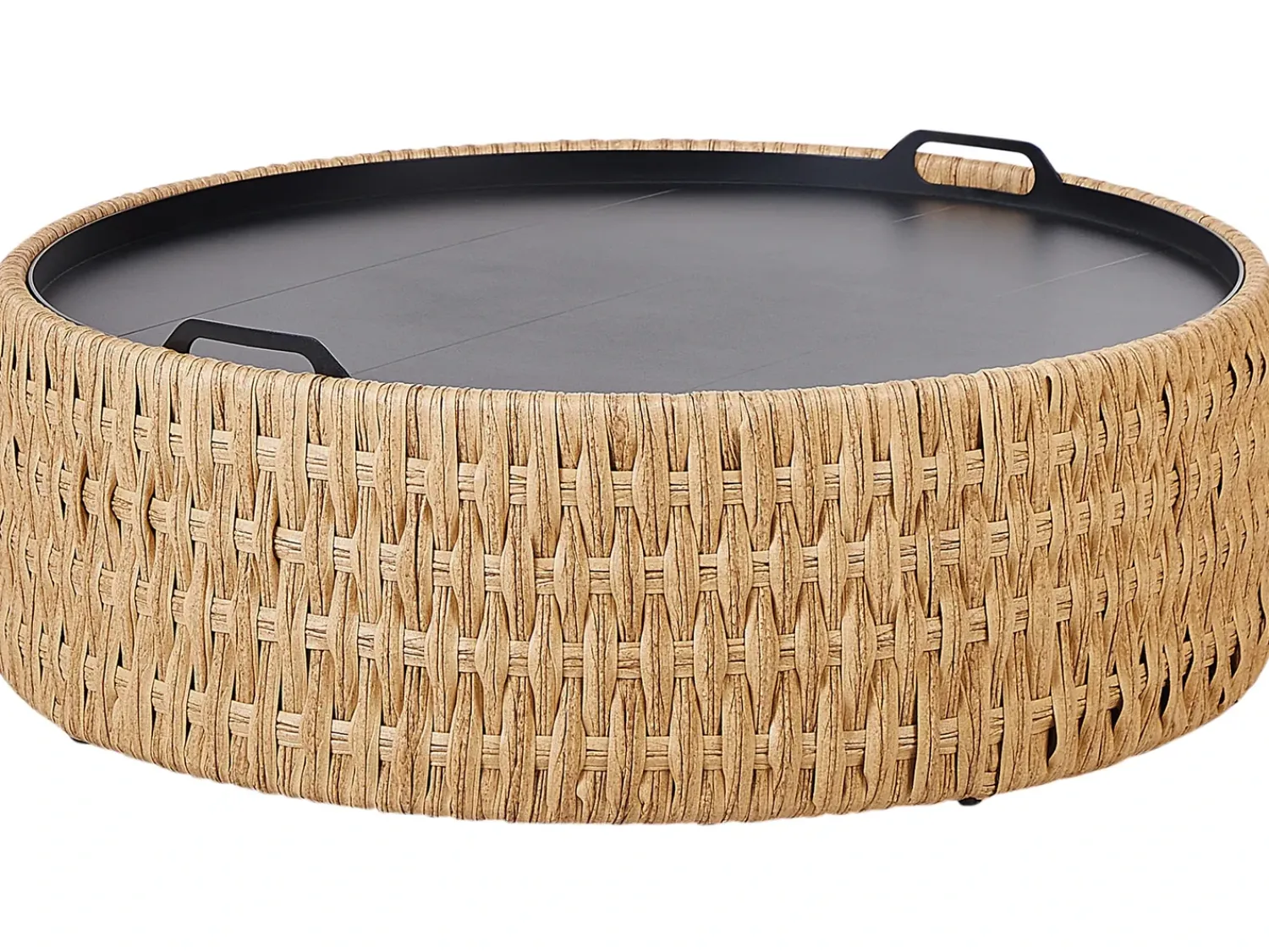 Sale Beliani Set di divani angolari da giardino 4 posti OLIVERI Rattan sintetico (PE) Beige Beige Naturale