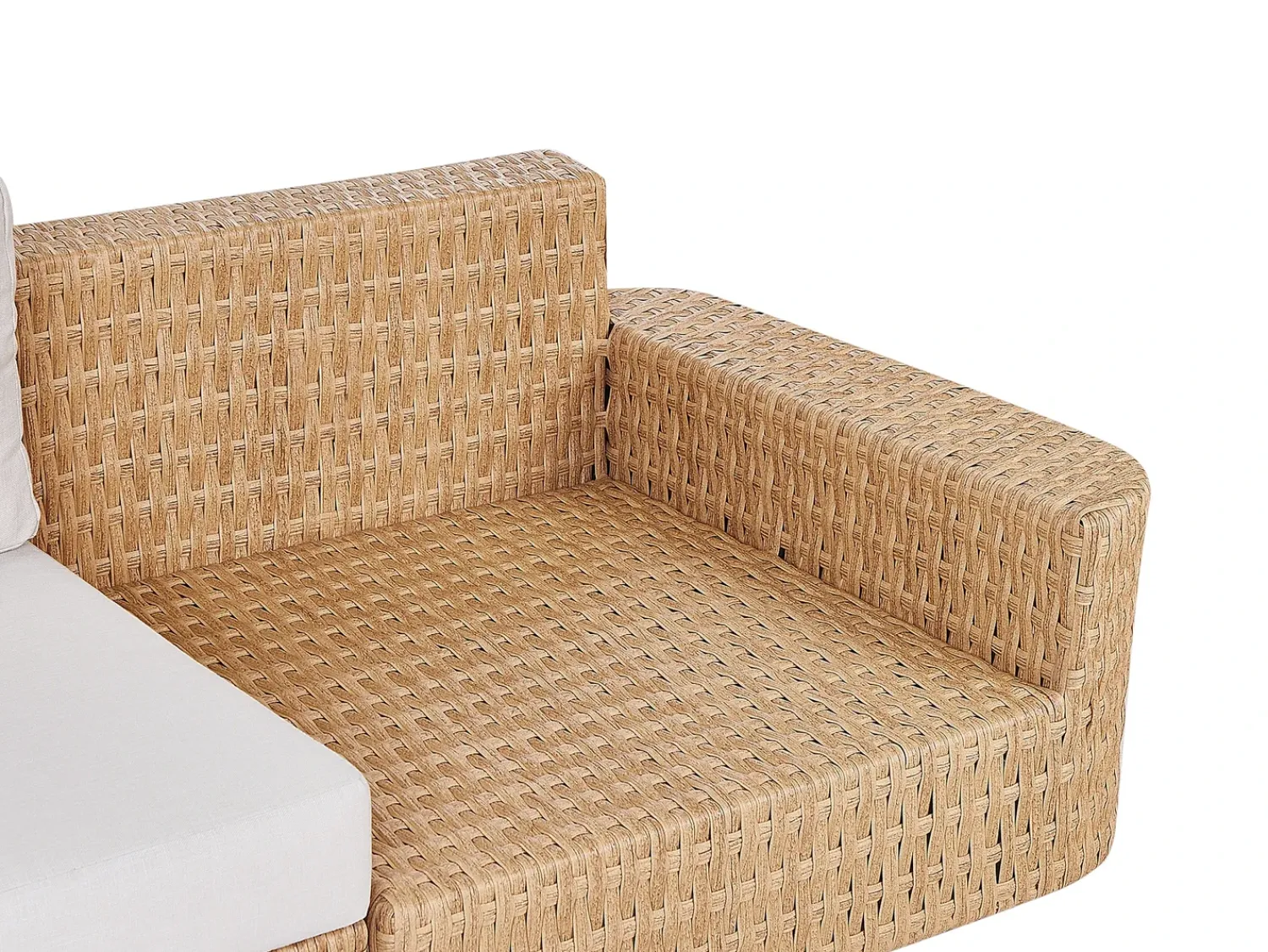Sale Beliani Set di divani angolari da giardino 4 posti OLIVERI Rattan sintetico (PE) Beige Beige Naturale
