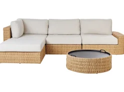 Sale Beliani Set di divani angolari da giardino 4 posti OLIVERI Rattan sintetico (PE) Beige Beige Naturale