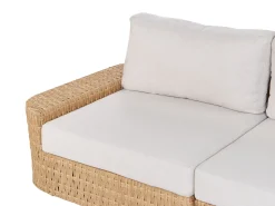 New Beliani Set di divani angolari da giardino 4 posti OLIVERI Rattan sintetico (PE) Beige Beige Naturale