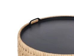 New Beliani Set di divani angolari da giardino 4 posti OLIVERI Rattan sintetico (PE) Beige Beige Naturale