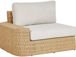 New Beliani Set di divani angolari da giardino 4 posti OLIVERI Rattan sintetico (PE) Beige Beige Naturale
