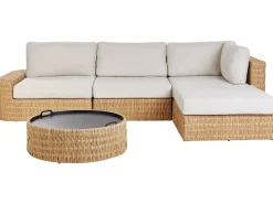 New Beliani Set di divani angolari da giardino 4 posti OLIVERI Rattan sintetico (PE) Beige Beige Naturale