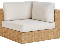 New Beliani Set di divani angolari da giardino 4 posti OLIVERI Rattan sintetico (PE) Beige Beige Naturale