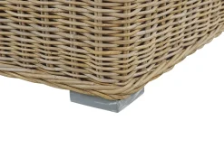 Discount Beliani Set di divani da giardino 4 posti ARDEA Rattan Marrone chiaro Bianco Naturale