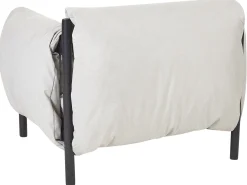 Beliani Set di divani da giardino 4 posti ESPERIA Metallo Grigio Grigio Nero
