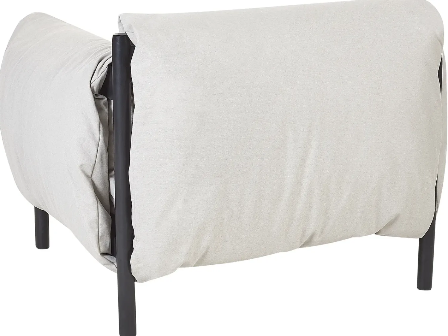 Beliani Set di divani da giardino 4 posti ESPERIA Metallo Grigio Grigio Nero