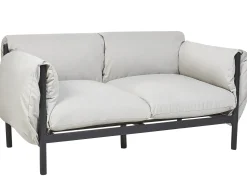 Beliani Set di divani da giardino 4 posti ESPERIA Metallo Grigio Grigio Nero