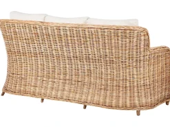 Sale Beliani Set di divani da giardino 5 posti ALESSANO Rattan Naturale Bianco Naturale