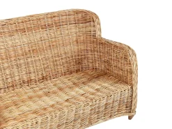 Sale Beliani Set di divani da giardino 5 posti ALESSANO Rattan Naturale Bianco Naturale