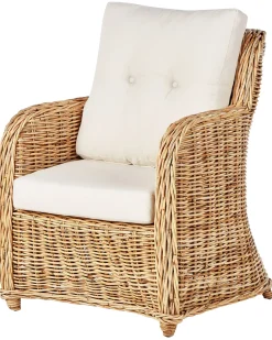 Sale Beliani Set di divani da giardino 5 posti ALESSANO Rattan Naturale Bianco Naturale