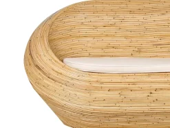 Online Beliani Set di divani da giardino 4 posti MAIORI Rattan Naturale Beige Naturale