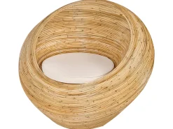 Online Beliani Set di divani da giardino 4 posti MAIORI Rattan Naturale Beige Naturale
