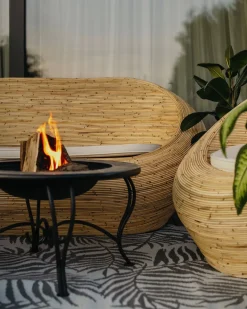 Online Beliani Set di divani da giardino 4 posti MAIORI Rattan Naturale Beige Naturale