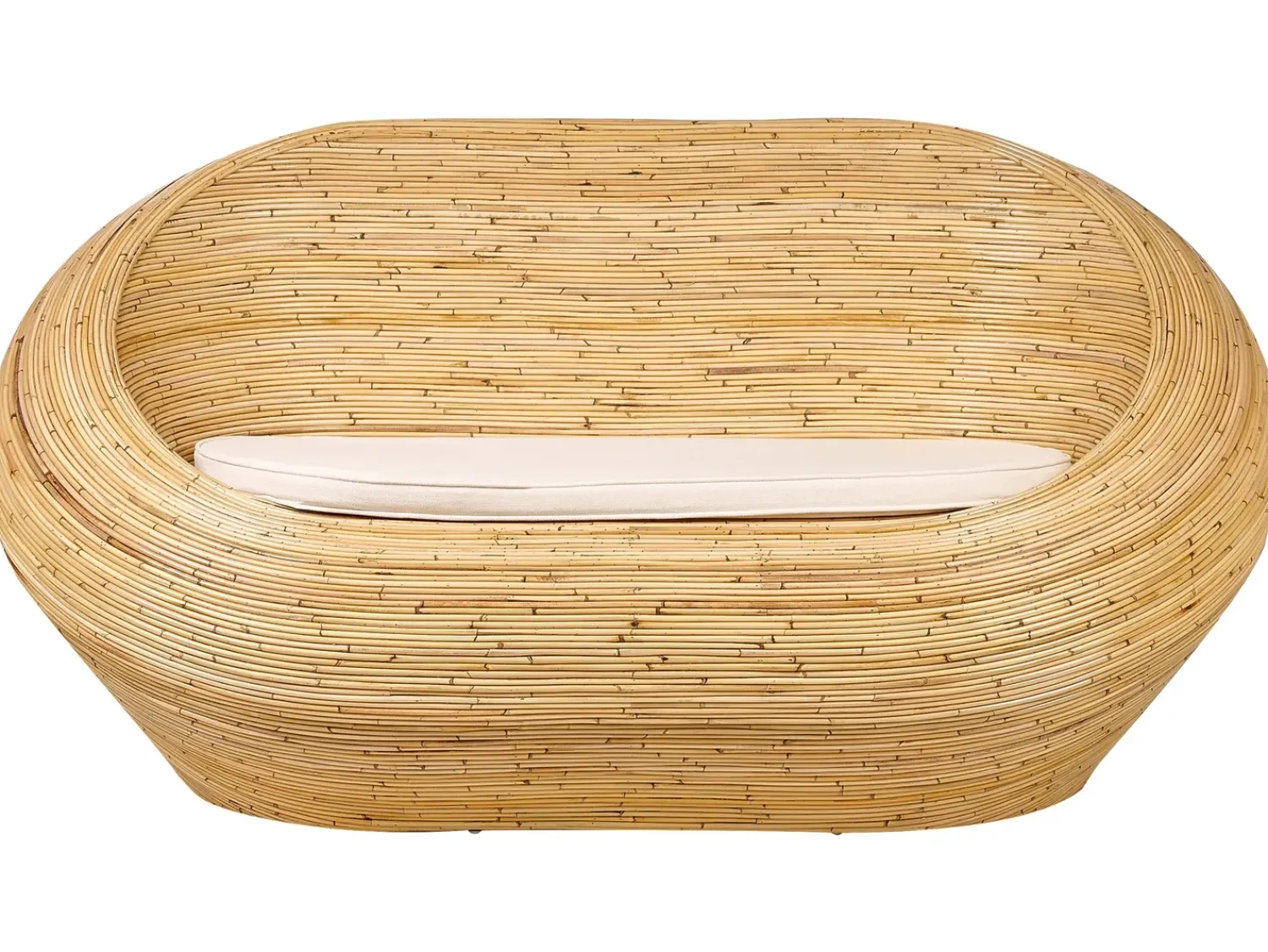 Online Beliani Set di divani da giardino 4 posti MAIORI Rattan Naturale Beige Naturale