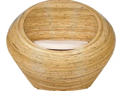 Online Beliani Set di divani da giardino 4 posti MAIORI Rattan Naturale Beige Naturale