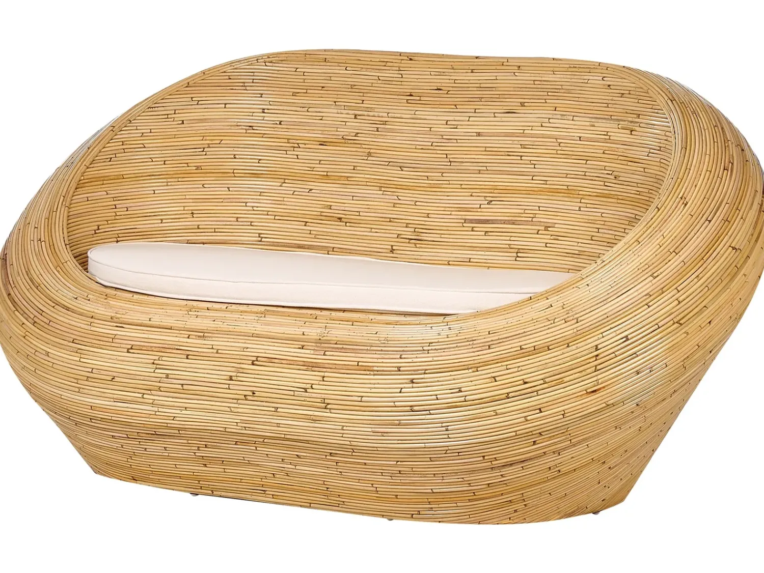 Online Beliani Set di divani da giardino 4 posti MAIORI Rattan Naturale Beige Naturale