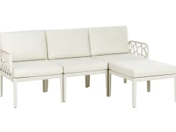 Beliani Set di divani da giardino 4 posti ERICHE Beige chiaro Beige Marrone