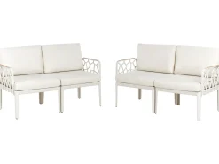 Beliani Set di divani da giardino 4 posti ERICHE Beige chiaro Beige Marrone