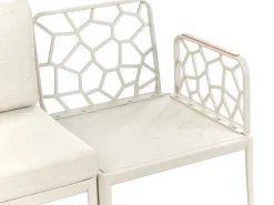Beliani Set di divani da giardino 4 posti ERICHE Beige chiaro Beige Marrone