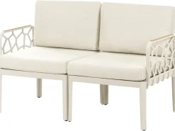 Beliani Set di divani da giardino 4 posti ERICHE Beige chiaro Beige Marrone