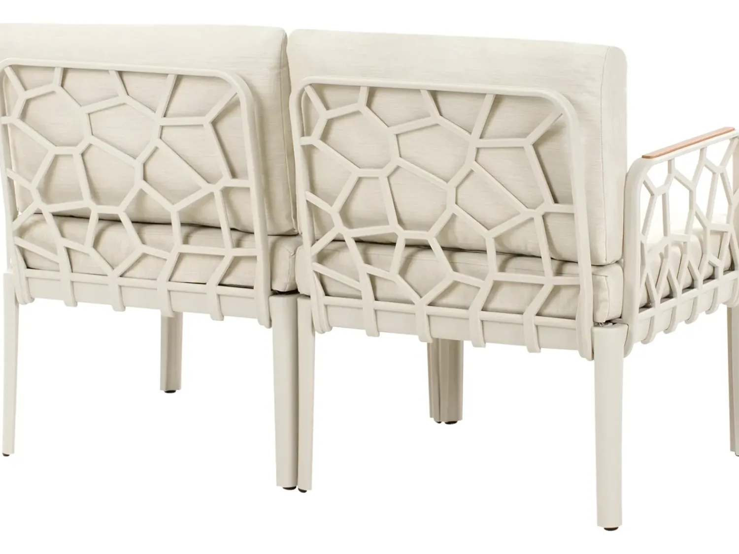 Beliani Set di divani da giardino 4 posti ERICHE Beige chiaro Beige Marrone