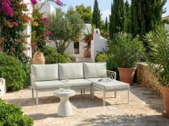 Beliani Set di divani da giardino 4 posti ERICHE Beige chiaro Beige Marrone