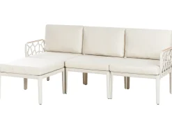 Beliani Set di divani da giardino 4 posti ERICHE Beige chiaro Beige Marrone