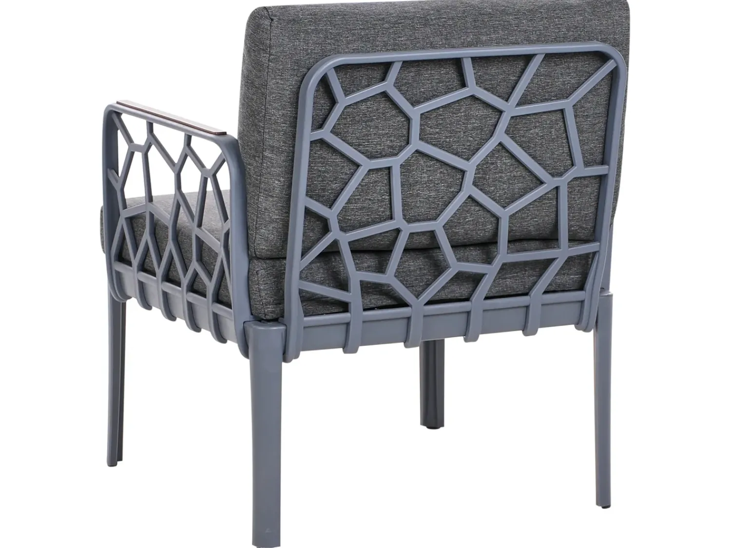 Hot Beliani Set di divani da giardino 4 posti ERICHE Grigio scuro Marrone Grigio