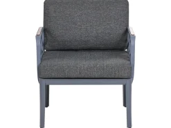 Hot Beliani Set di divani da giardino 4 posti ERICHE Grigio scuro Marrone Grigio