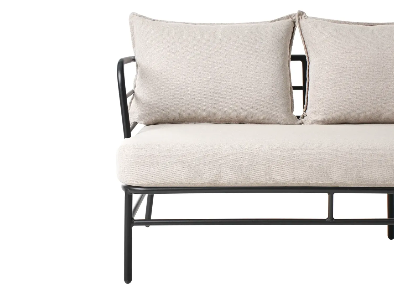Best Beliani Set di divani da giardino 5 posti PONZONE Metallo Beige chiaro Beige Nero
