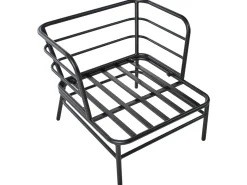 Best Beliani Set di divani da giardino 5 posti PONZONE Metallo Beige chiaro Beige Nero