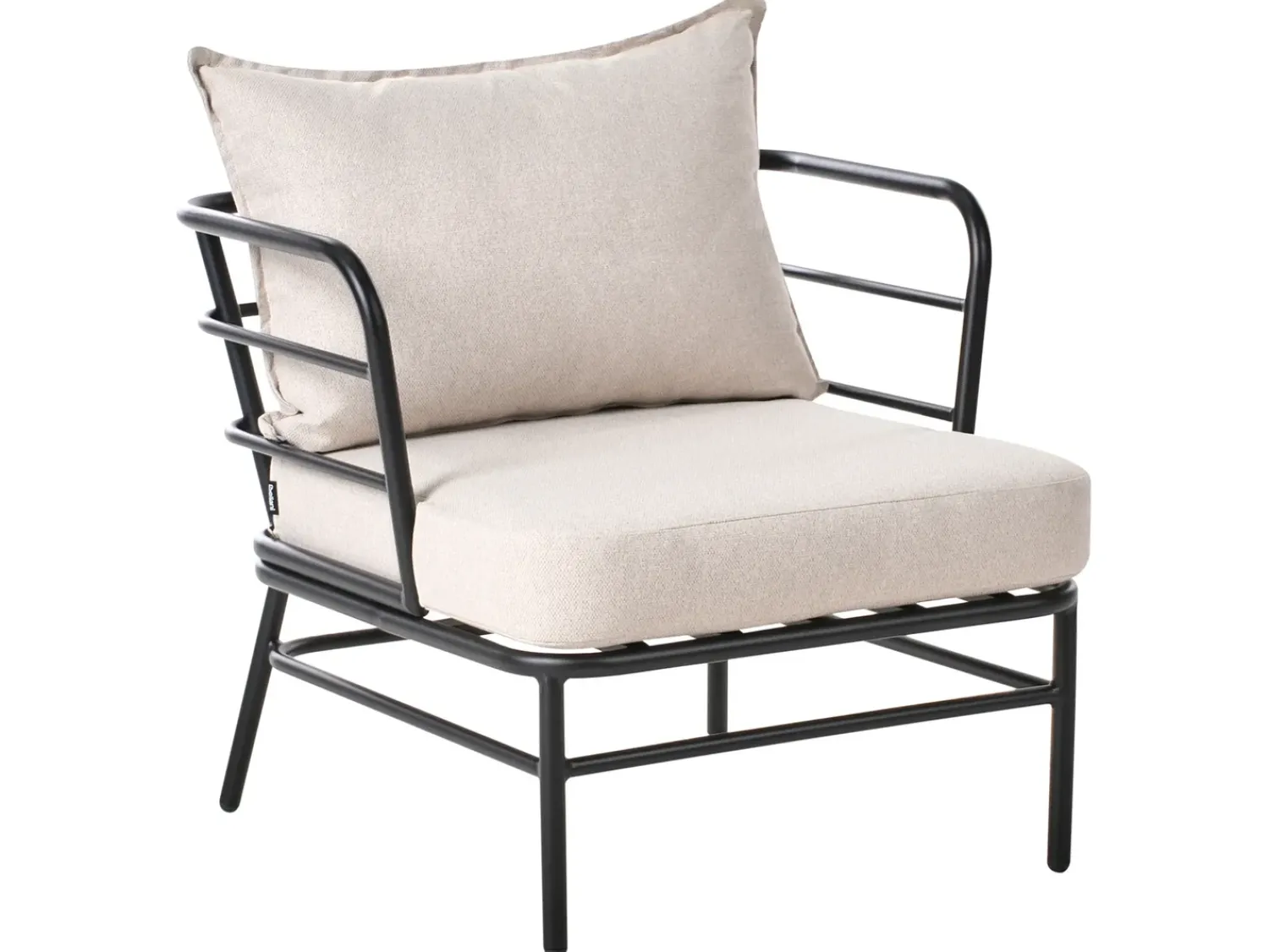 Best Beliani Set di divani da giardino 5 posti PONZONE Metallo Beige chiaro Beige Nero