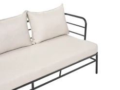 Best Beliani Set di divani da giardino 5 posti PONZONE Metallo Beige chiaro Beige Nero