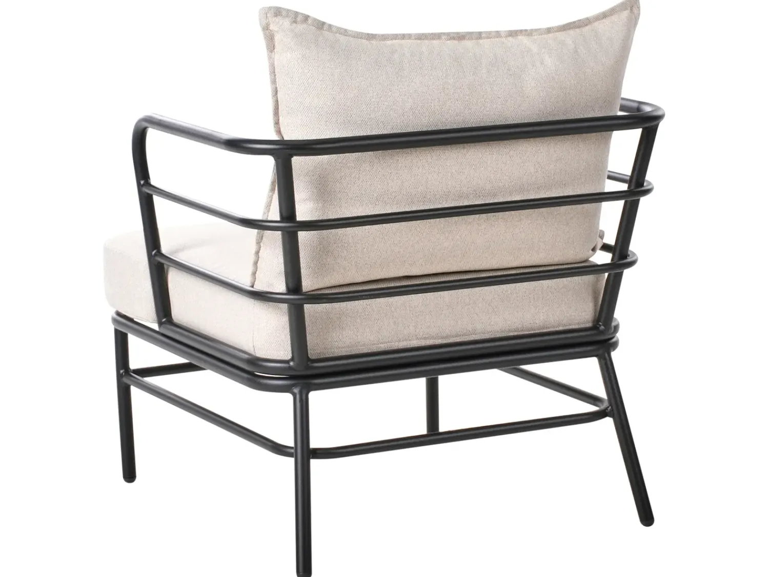 Best Beliani Set di divani da giardino 5 posti PONZONE Metallo Beige chiaro Beige Nero