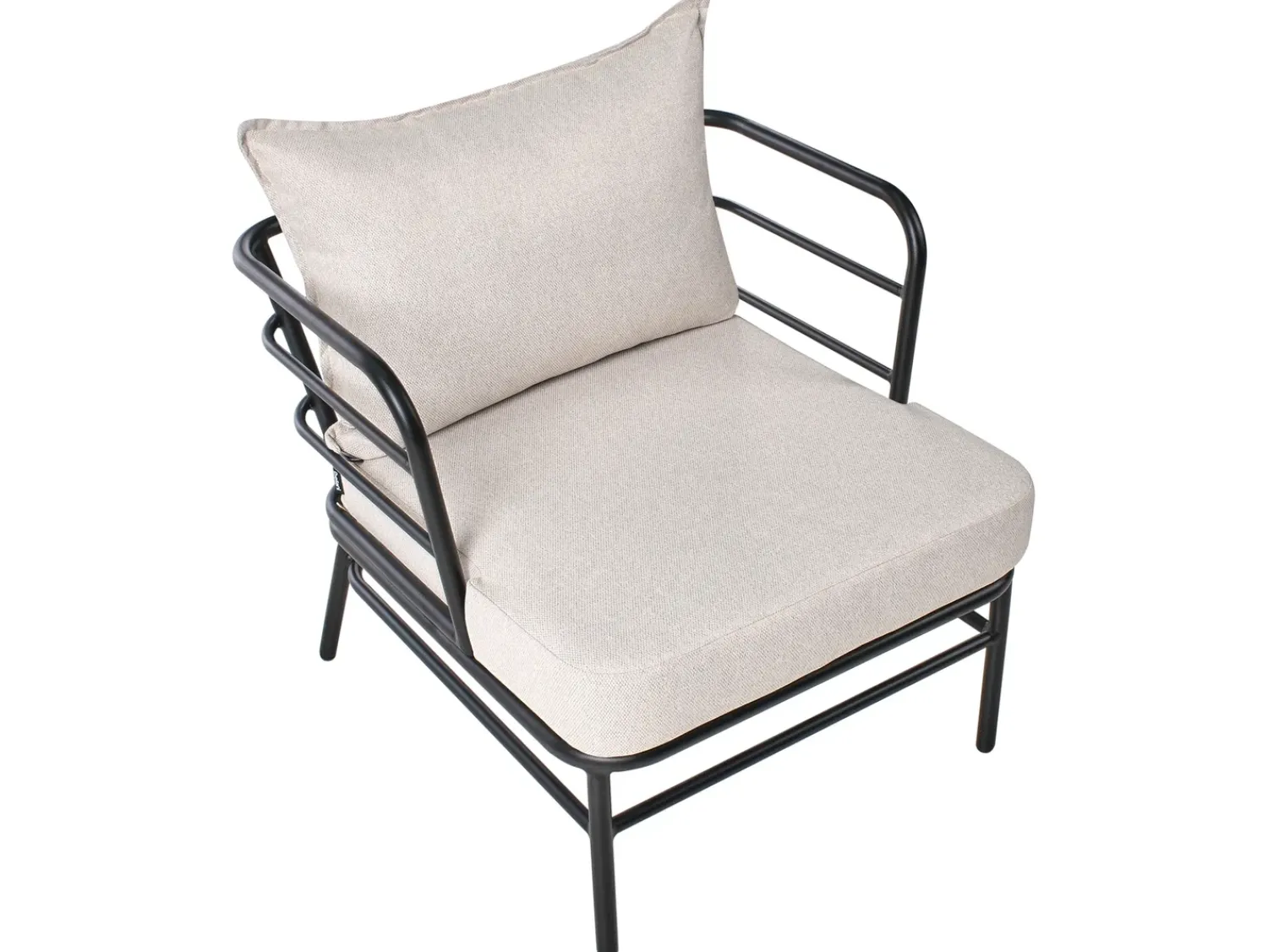 Best Beliani Set di divani da giardino 5 posti PONZONE Metallo Beige chiaro Beige Nero