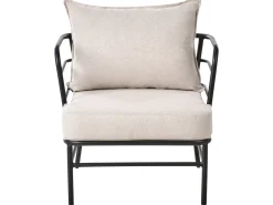 Best Beliani Set di divani da giardino 5 posti PONZONE Metallo Beige chiaro Beige Nero