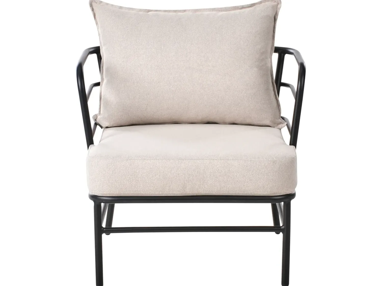 Best Beliani Set di divani da giardino 5 posti PONZONE Metallo Beige chiaro Beige Nero