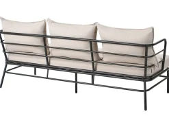 Best Beliani Set di divani da giardino 5 posti PONZONE Metallo Beige chiaro Beige Nero