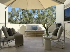 Outlet Beliani Set di divani da giardino 4 posti PICO Metallo chiaro Beige