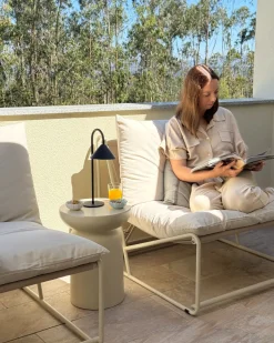 Outlet Beliani Set di divani da giardino 4 posti PICO Metallo chiaro Beige
