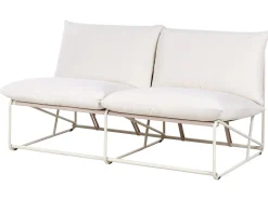 Outlet Beliani Set di divani da giardino 4 posti PICO Metallo chiaro Beige