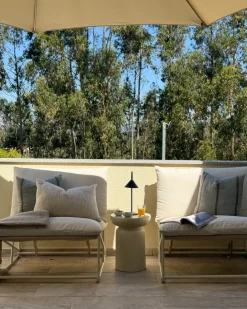 Outlet Beliani Set di divani da giardino 4 posti PICO Metallo chiaro Beige