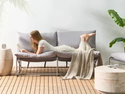 Discount Beliani Set di divani da giardino 4 posti PICO Metallo Grigio