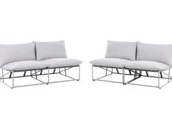 Discount Beliani Set di divani da giardino 4 posti PICO Metallo Grigio