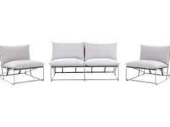Discount Beliani Set di divani da giardino 4 posti PICO Metallo Grigio
